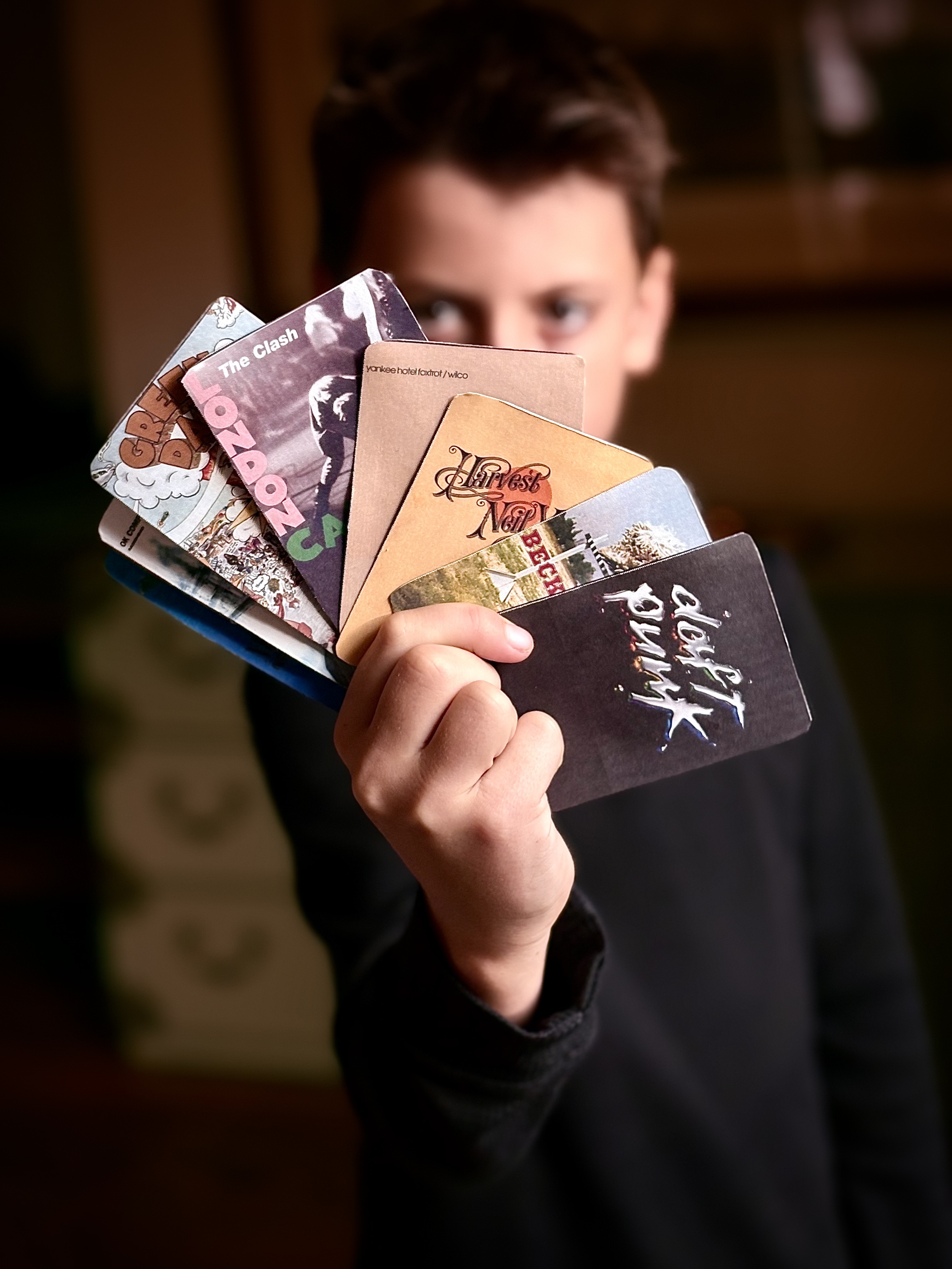 Handful of album cards