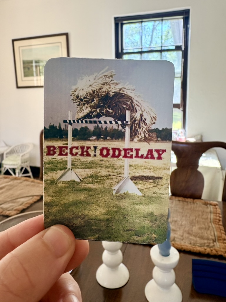 Beck album card showing the detailed artwork