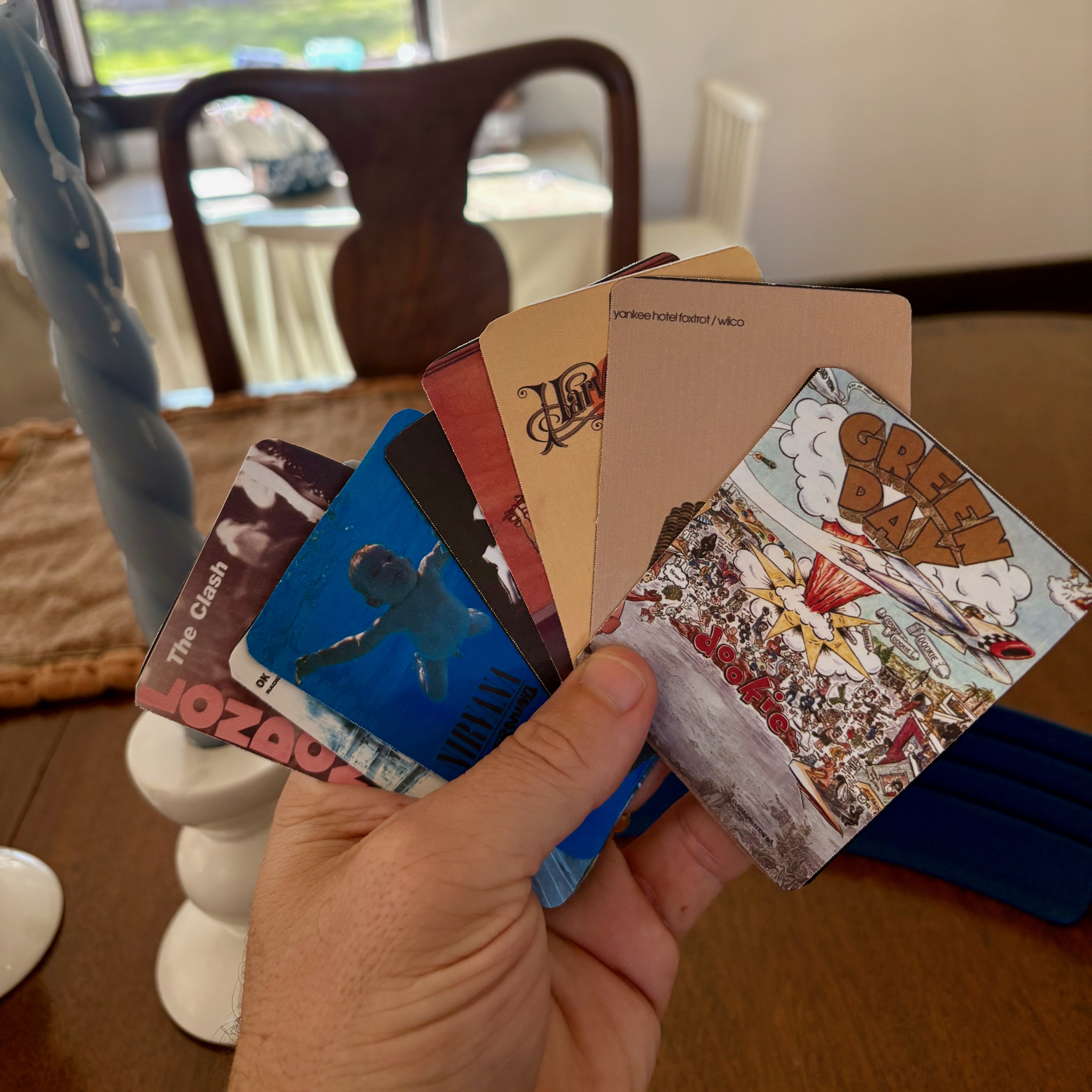 Handful of album cards