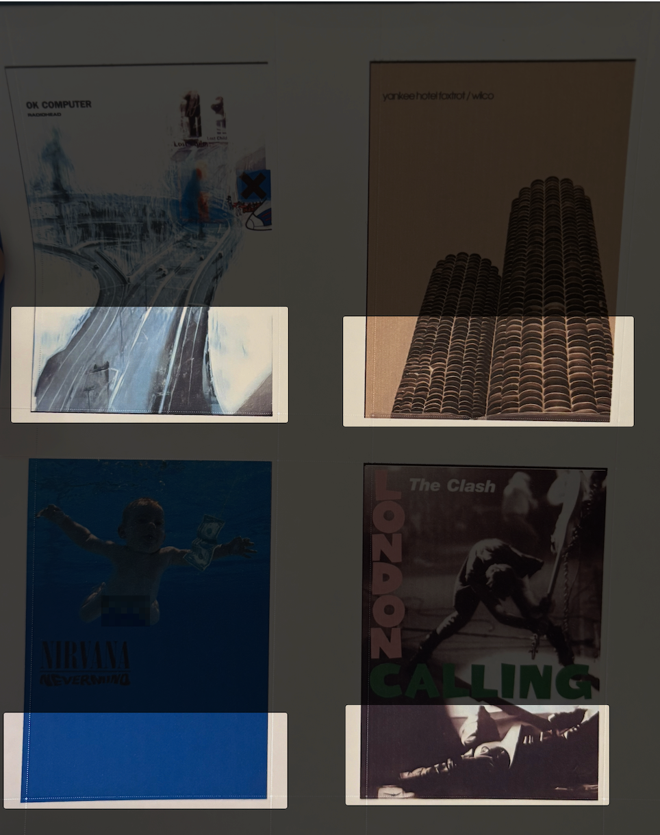 Printable template showing how to create your own album cards