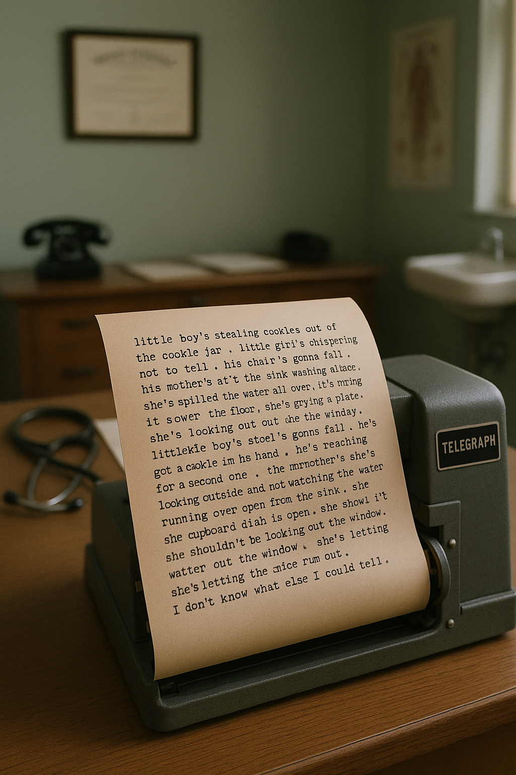 Example transcript showing language patterns analyzed by VocalMaze